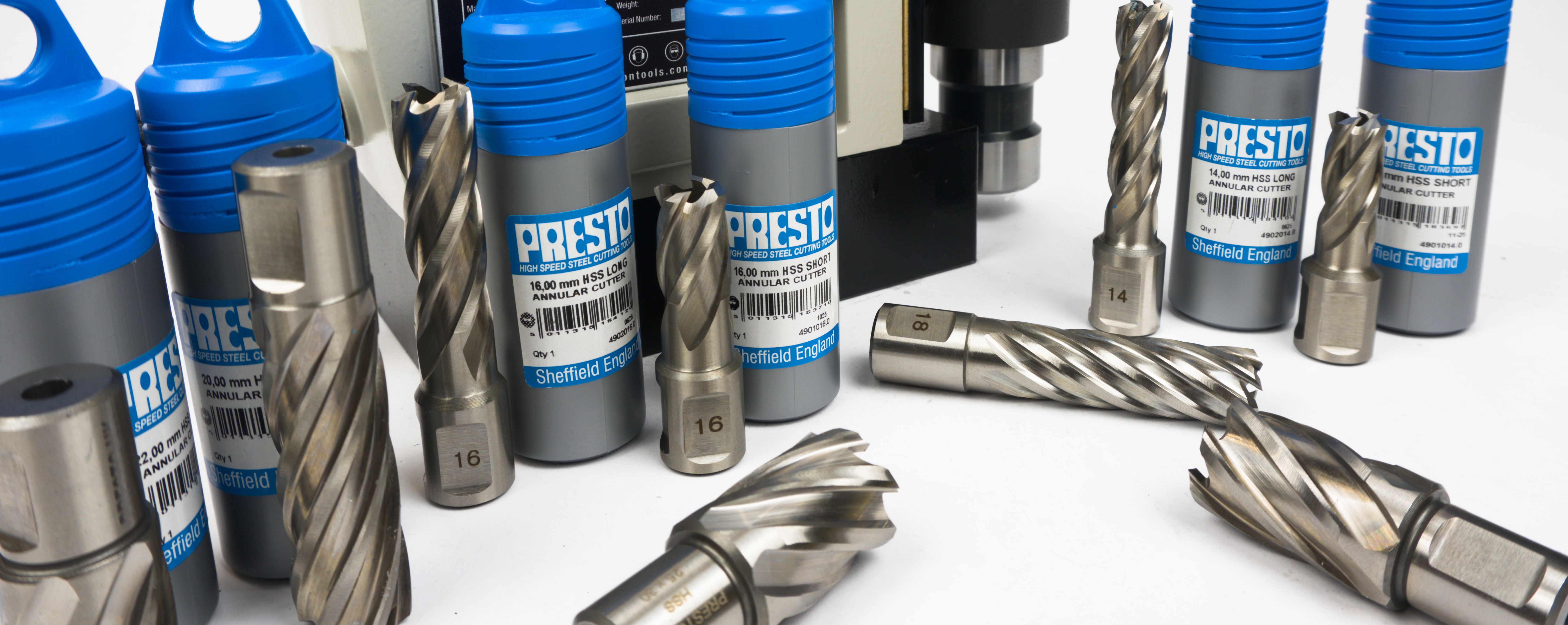 a showroom, featuring an open socket set and many other tools.