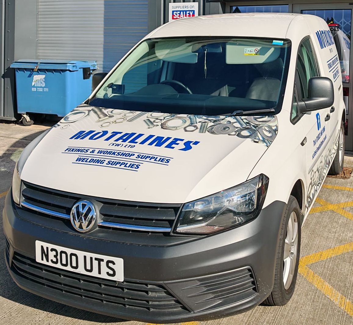 White van with Motalines branding